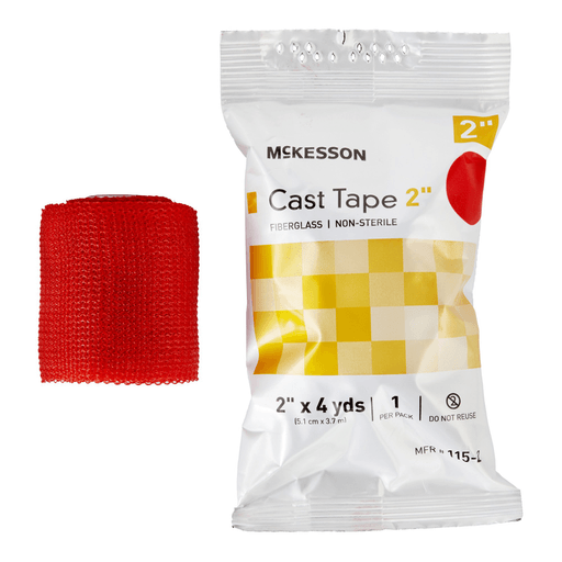 McKesson Red Cast Tape, 2 Inch x 4 Yard | Quantity - 1x BX