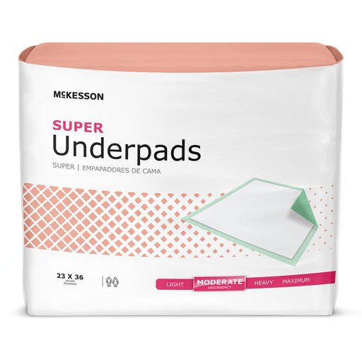 McKesson Super Moderate Absorbency Underpad, 23 x 36 Inch - 120 ct. | Quantity - 1x CS