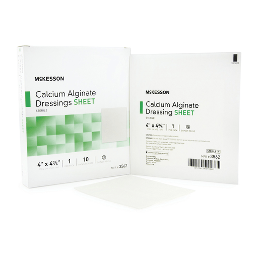 McKesson Calcium Alginate Dressing, 4 x 4¾ inch | Quantity - 1x EA