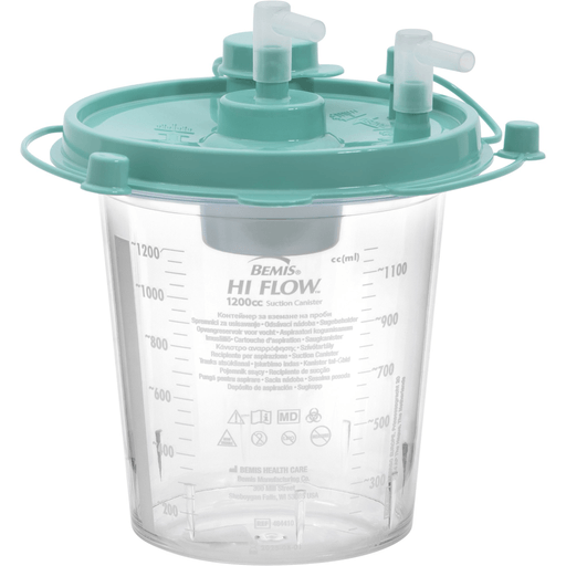 Hi-Flow™ Rigid Suction Canister for use with Bemis Quick-Drain™ Systems, 1200 mL | Quantity - 1x CS