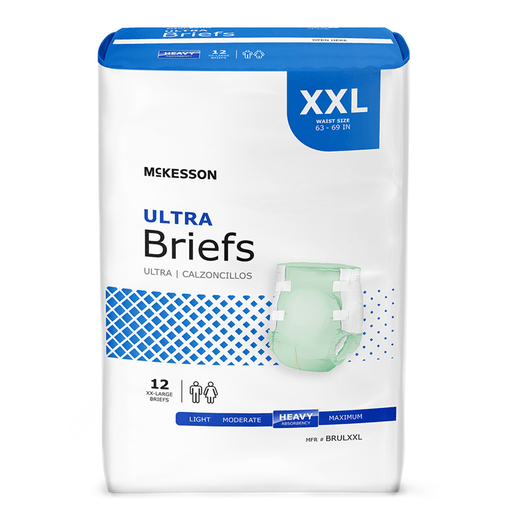 McKesson Ultra Heavy Absorbency Incontinence Brief, 2X-Large | Quantity - 1x BG