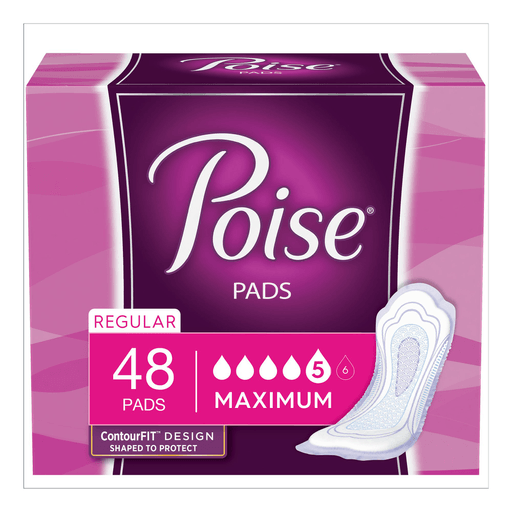 Poise® Maximum Absorbency Bladder Control Pad, Regular Length | Quantity - 1x PK