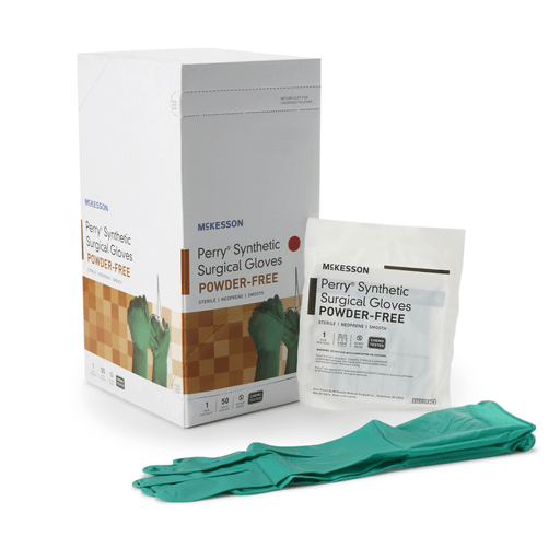 McKesson Perry® Performance Plus Polychloroprene Surgical Glove, Size 7, Green | Quantity - 1x BX