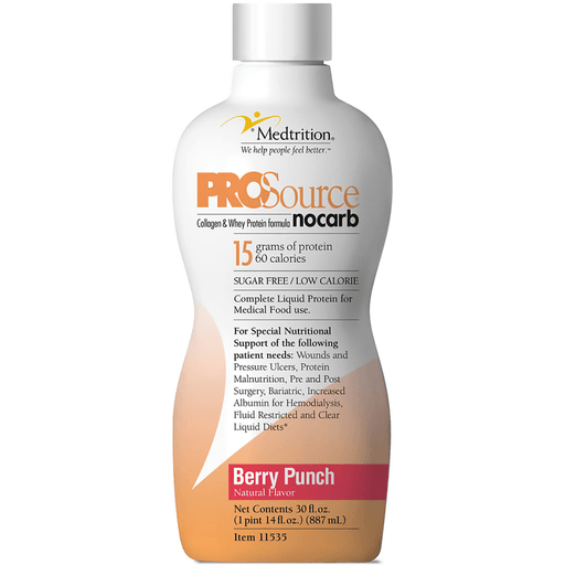 ProSource NoCarb™ Berry Punch Collagen and Whey Protein Formula, 32-ounce Bottle | Quantity - 1x CS