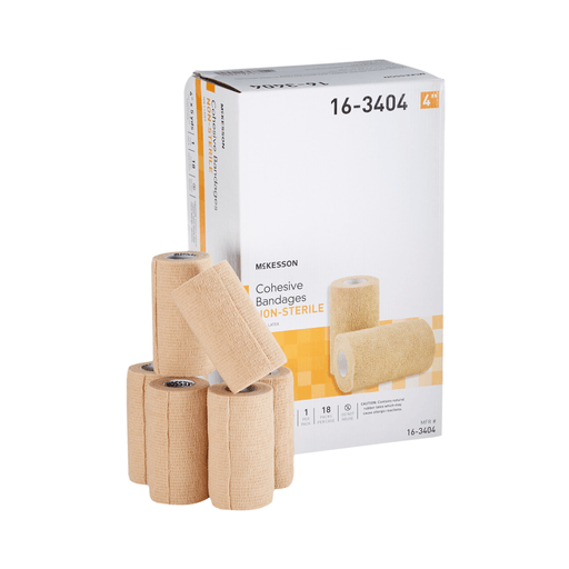 BANDAGE, COHESIVE N/S LF TAN 4" (18/CS) | Quantity - 1x EA