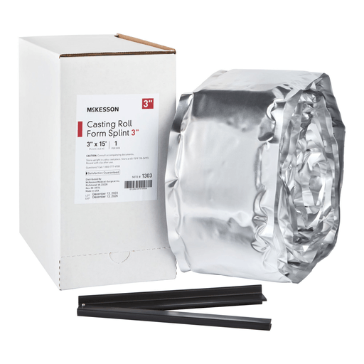 McKesson White Casting Roll Form Splints, 3 Inch x 5 Yard | Quantity - 1x BX