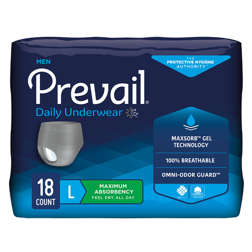 Prevail® Men's Daily Underwear Maximum Absorbent Underwear, Large / Extra Large | Quantity - 1x CS