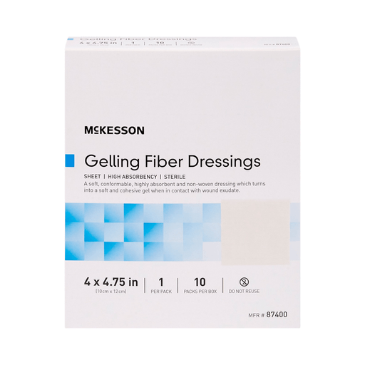 McKesson Gelling Fiber Wound Dressing, 4 x 4-3/4 Inch | Quantity - 1x BX