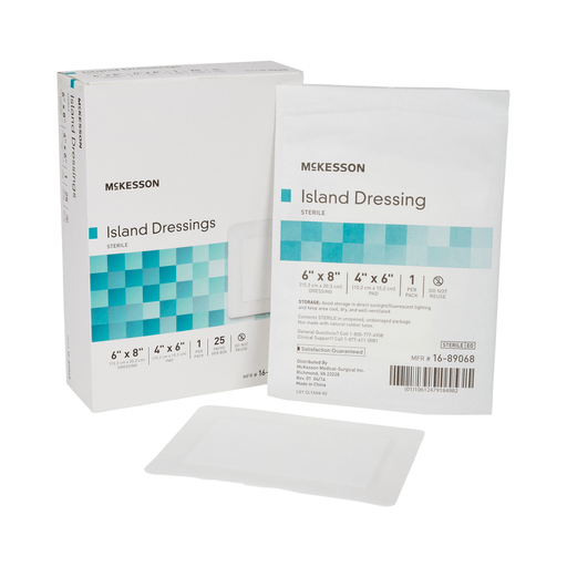 McKesson White Adhesive Dressing, 6 x 8 Inch | Quantity - 1x EA
