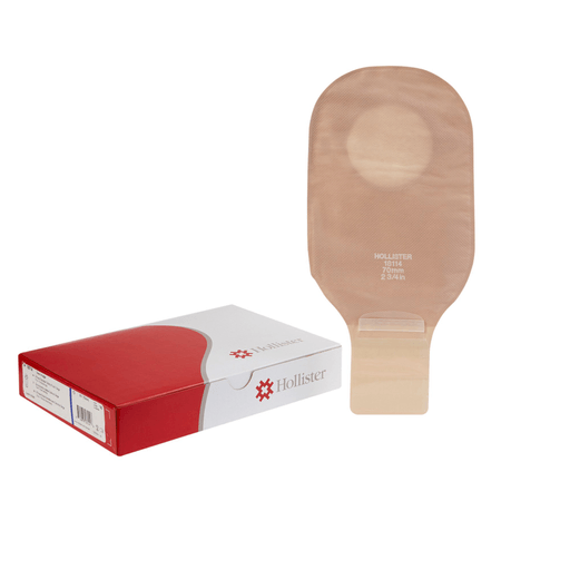 New Image™ 18114 Beige Colostomy Pouch, Pre-cut to Fit 70 mm Stomas, Blue Match | Quantity - 1x BX