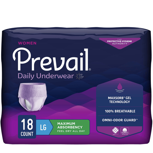Prevail® for Women Daily Absorbent Underwear, Large, Heavy Absorbency | Quantity - 1x CS