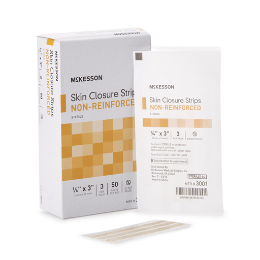 McKesson Non-Reinforced Skin Closure Strip, 1/4 x 3 Inch | Quantity - 1x CS