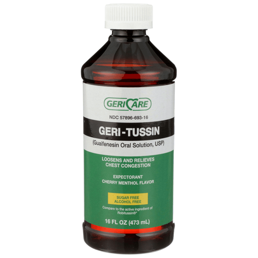 Geri-Care® Guaifenesin Cold and Cough Relief, 16-ounce Bottle | Quantity - 1x EA