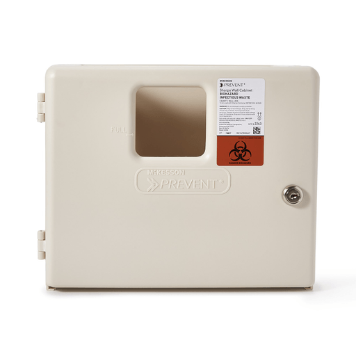 McKesson Prevent® Sharps Collector Wall Cabinet, 12¼ x 4¾ x 10 Inch | Quantity - 1x EA