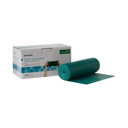 McKesson Exercise Resistance Band, Green, 5 Inch x 6 Yard, Medium Resistance | Quantity - 1x EA