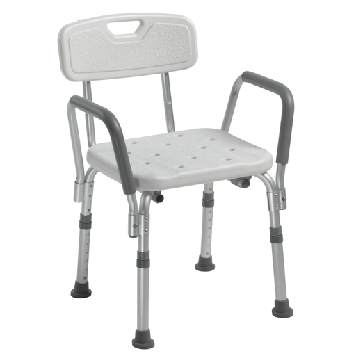 drive™ Shower Chair with Back and Removable Padded Arms | Quantity - 1x EA