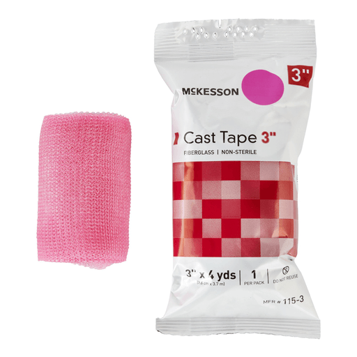 McKesson Pink Cast Tape, 3 Inch x 4 Yard | Quantity - 1x BX