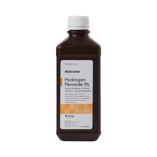 McKesson Hydrogen Peroxide Antiseptic, 16-ounce bottle | Quantity - 1x EA