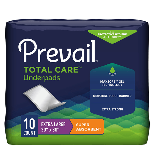 Prevail® Total Care™ Super Absorbent Polymer Underpad, 30 x 30 Inch | Quantity - 1x CS
