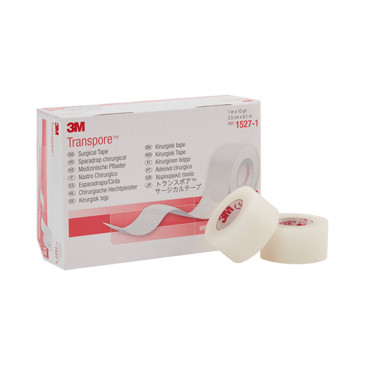 3M™ Transpore™ Plastic Medical Tape, 1 Inch x 10 Yard, Transparent | Quantity - 1x CS