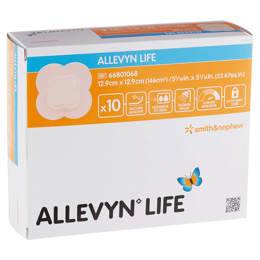 Allevyn Life Silicone Adhesive with Border Silicone Foam Dressing, 5¾ x 5¾ Inch | Quantity - 1x CS