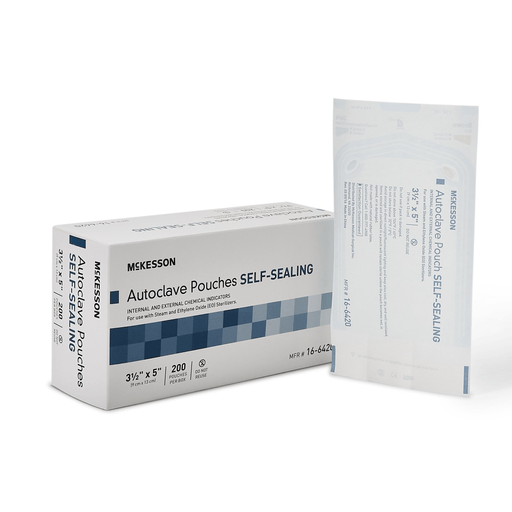 McKesson Sterilization Pouch, 3½ x 5 Inch | Quantity - 1x CS