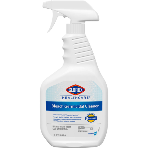 Clorox Healthcare® Bleach Germicidal Cleaner, Spray Bottle, 32 oz. | Quantity - 1x CS