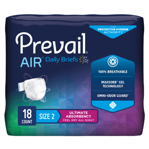Prevail Air™ Stretchable Ultimate Plus Absorbency Briefs, Size 2 | Quantity - 1x CS