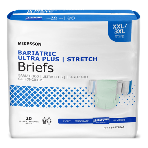 McKesson Ultra Plus Stretch Heavy Absorbency Incontinence Brief, Bariatric | Quantity - 1x BG