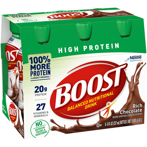 Boost® High Protein Chocolate Complete Nutritional Drink, 8-ounce bottle | Quantity - 1x EA