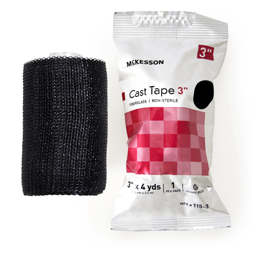 McKesson Black Cast Tape, 3 Inch x 4 Yard | Quantity - 1x BX