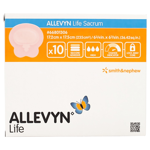 Allevyn Life Sacrum Foam Dressing, 17.2 x 17.5 Centimeters | Quantity - 1x EA