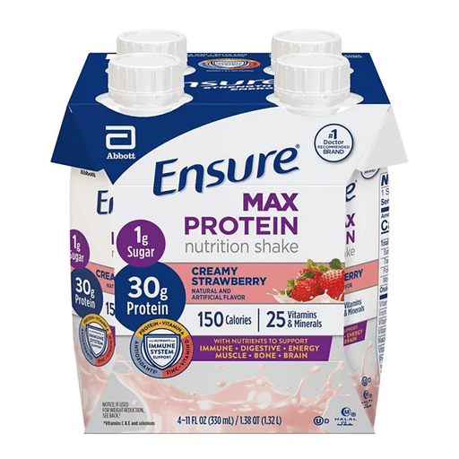 Ensure® Max Protein Nutrition Shake, Strawberry, 11-ounce carton | Quantity - 1x PK