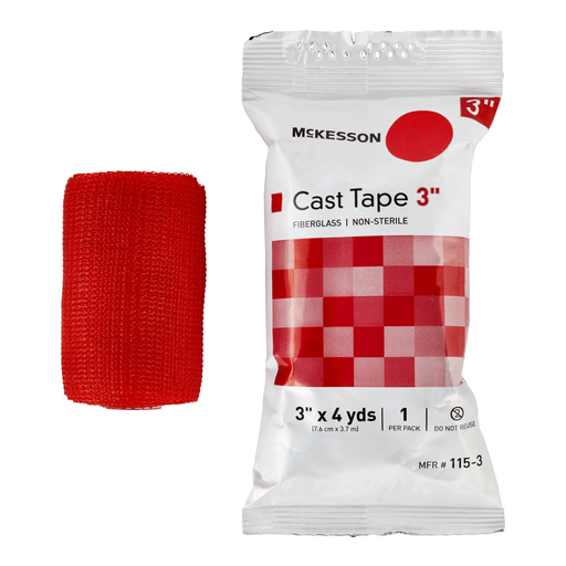 McKesson Red Cast Tape, 3 Inch x 4 Yard | Quantity - 1x BX