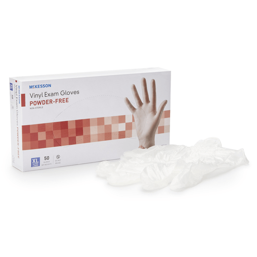 McKesson Confiderm® Vinyl Exam Glove, Extra Large, Clear | Quantity - 1x CS