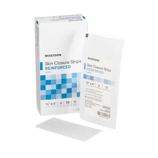 McKesson Skin Closure Reinforced Strip, ½ X 4 Inch | Quantity - 1x PK