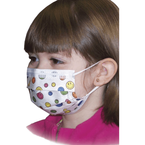 Precept® Medical Products Pediatric Procedure Mask, Happy Face Print | Quantity - 1x BX