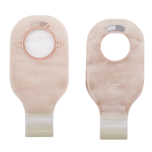 New Image™ 2-Piece Transparent Colostomy Pouch, Pre-cut to Fit 70 mm, Blue Match | Quantity - 1x BX