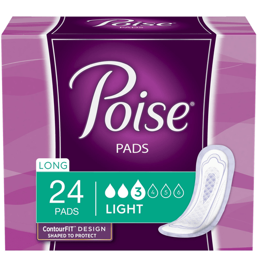 Poise® Bladder Control Pad, Long, Light Absorbency, Absorb-Loc Core, Female | Quantity - 1x CS
