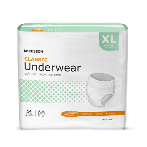 McKesson Classic Light Absorbency Incontinence Underwear, Extra Large | Quantity - 1x CS