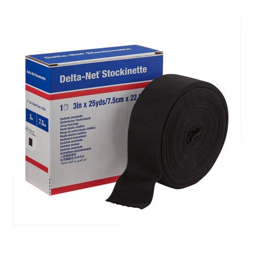 Delta-Net® Black Synthetic Compression Stockinette, 3 Inch x 25 Yard | Quantity - 1x RL