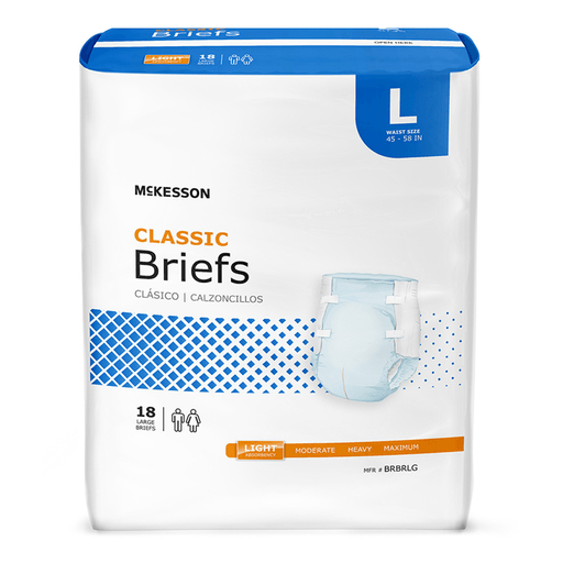 McKesson Classic Light Absorbency Incontinence Brief, Large | Quantity - 1x CS
