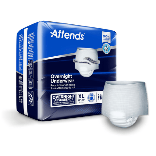 Attends® Overnight Underwear with Extended Wear Protection, X-Large | Quantity - 1x BG