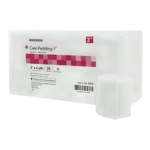 McKesson White Polyester Cast Padding, 3 Inch x 4 Yard | Quantity - 1x BG