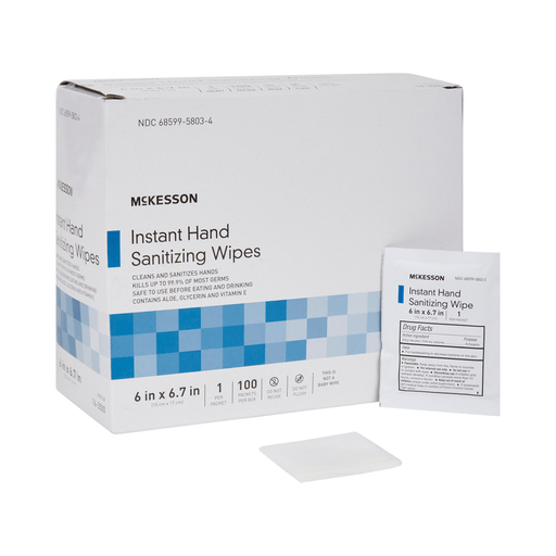 WIPE, SANITIZING HND PCKT 6.0"X6.7" (100/BX 10BX/CS) | Quantity - 1x BX