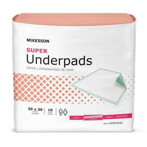 McKesson Super Moderate Absorbency Underpad, 30 x 30 Inch - 150 ct. | Quantity - 1x CS