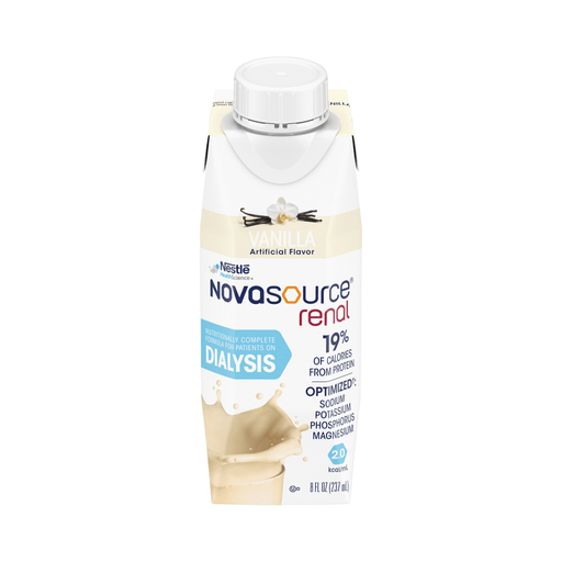 Novasource® Renal Vanilla Formula for Patients on Dialysis, 8-ounce carton | Quantity - 1x EA