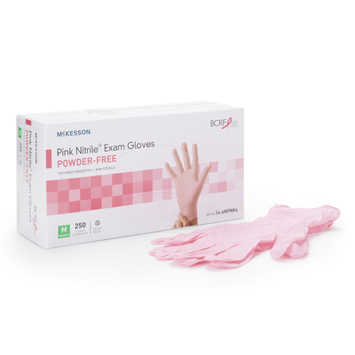 McKesson Pink Nitrile® Exam Glove, Medium, Pink | Quantity - 1x BX