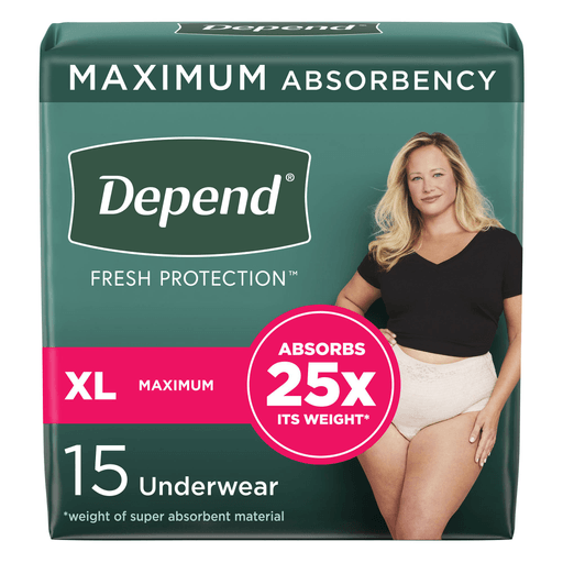 Depend® Fresh Protection™ Women's Maximum Absorbency Underwear, X-Large | Quantity - 1x PK