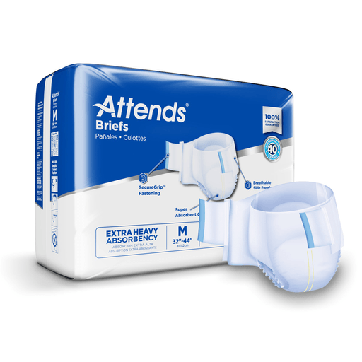 Attends® Extra Heavy Absorbency Briefs, Medium | Quantity - 1x CS